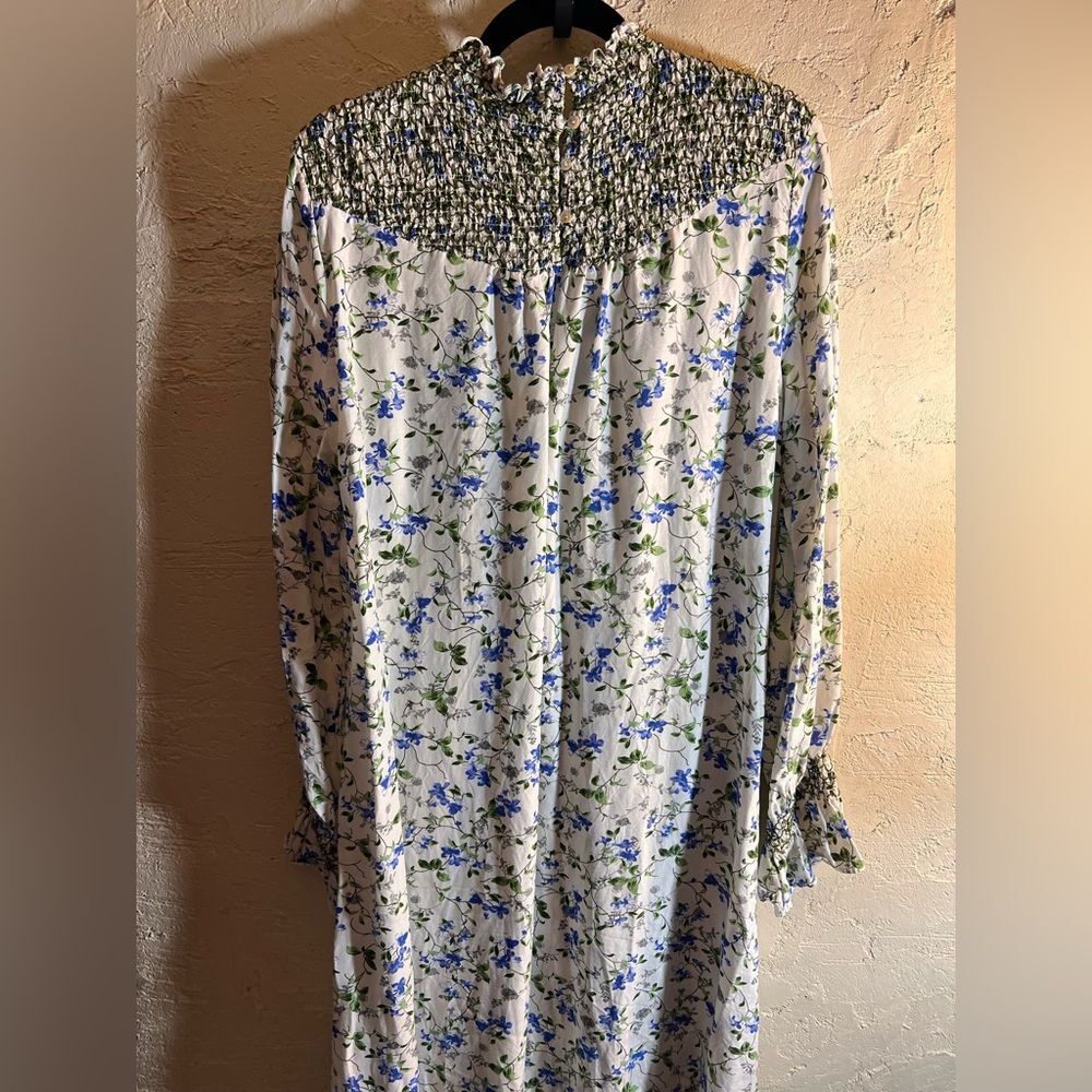 Zara Cottgaecore Long Sleeve Maxi Dress floral summer feminine loose fit beach - Picture 11 of 14